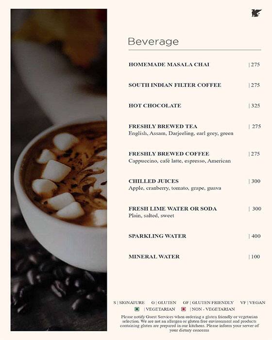 J W Kitchen menu