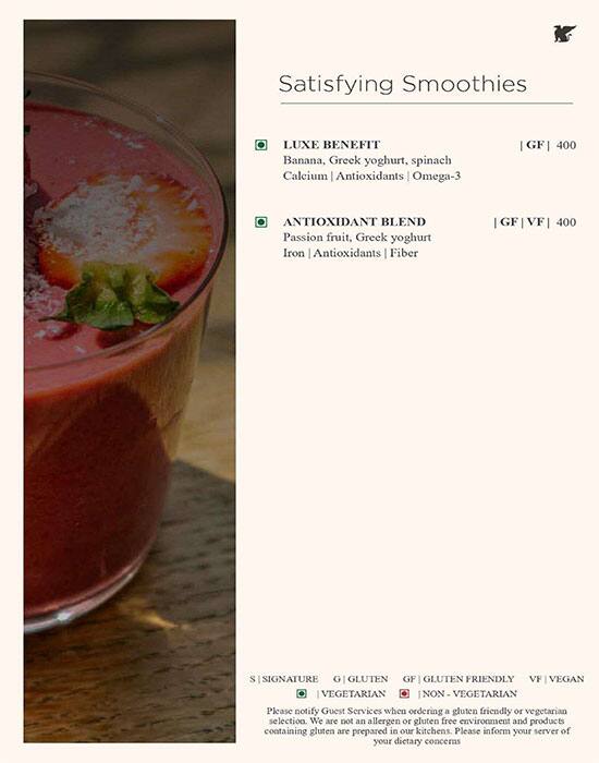 J W Kitchen menu