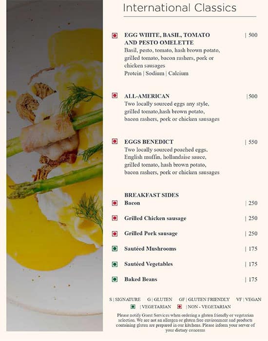 J W Kitchen menu