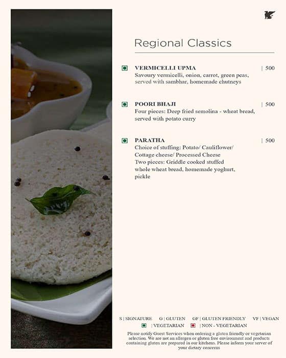 J W Kitchen menu