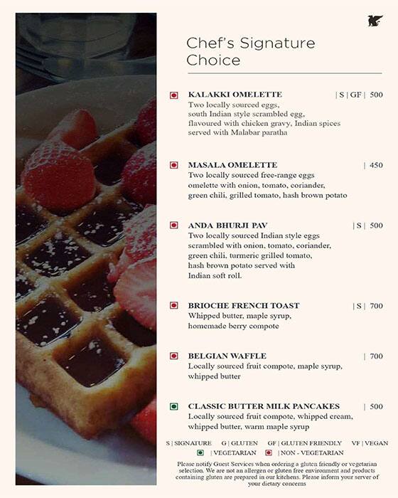 J W Kitchen menu