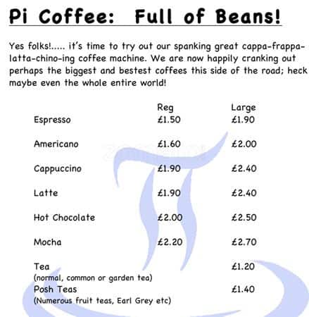 Pi menu