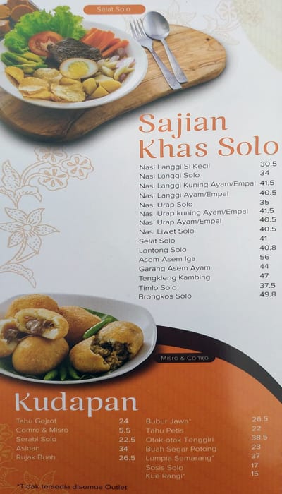  Dapur  Solo  Menu Menu for Dapur  Solo  Sunter Jakarta 