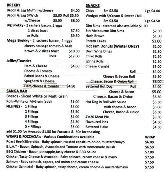 Simply Good Food Menu, Menu for Simply Good Food, Bayswater, Melbourne