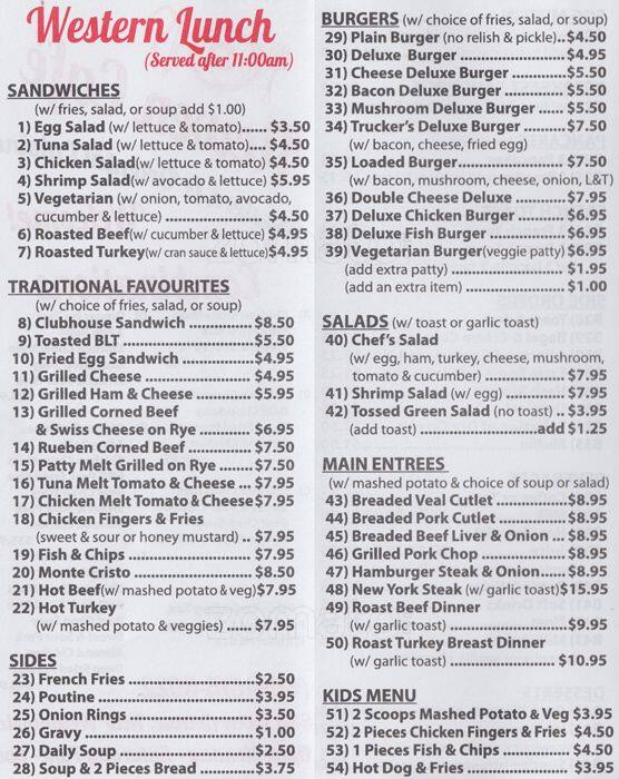 Newen Cafe Menu, Menu for Newen Cafe, New Westminster