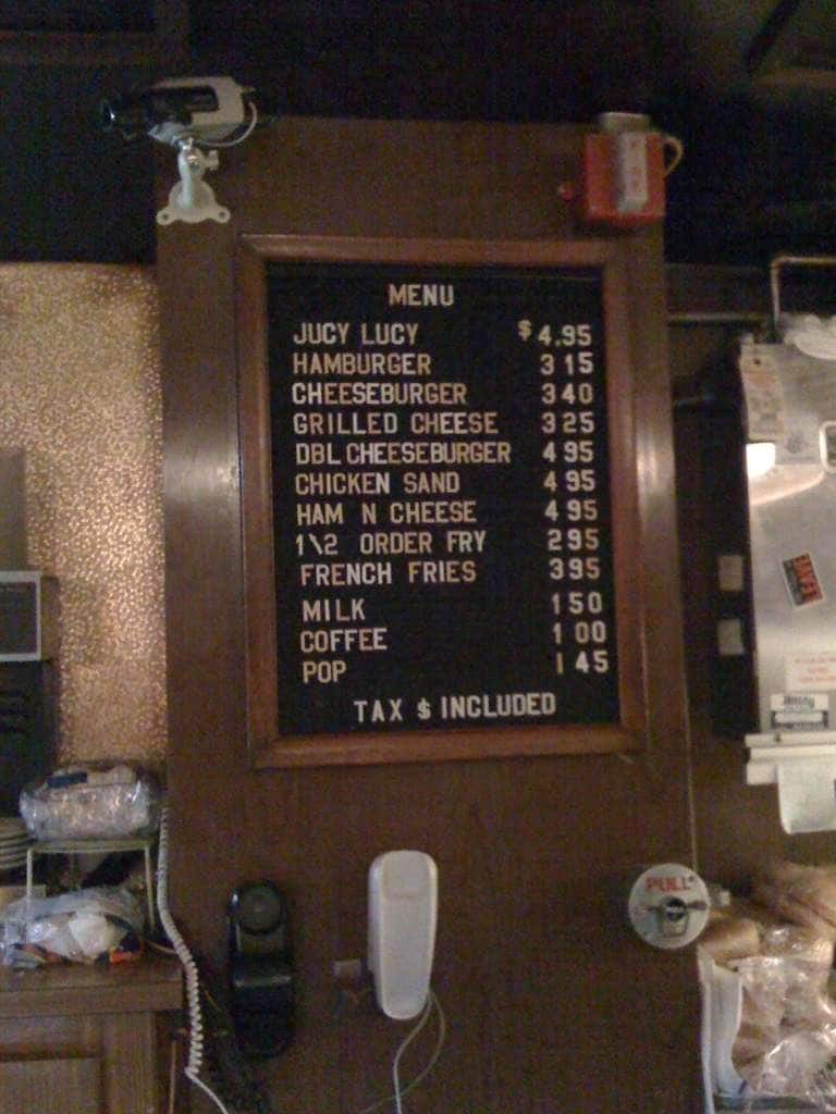 Menu at Matt's Bar and Grill, Minneapolis