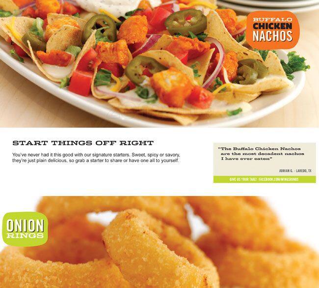 Buffalo Wings Rings Menu Menu For Buffalo Wings Rings Ballantyne Charlotte