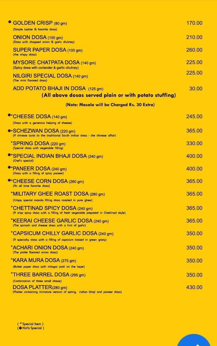 Menu at Sankalp & Saffron Restaurant, Udaipur