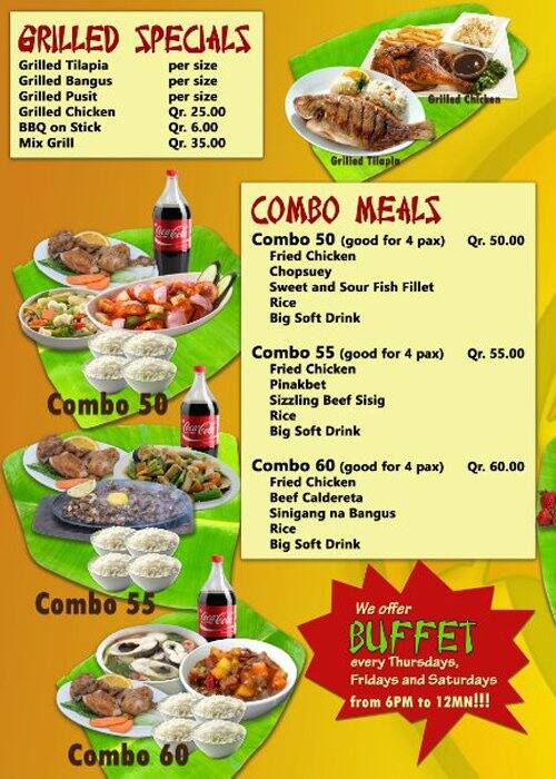 Carta de Asian's Chef