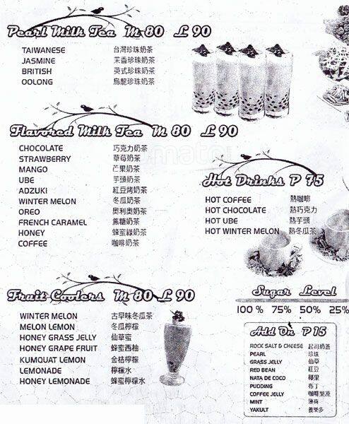 Menu at Taiwan Sugar House 糖本屋 desserts, Makati