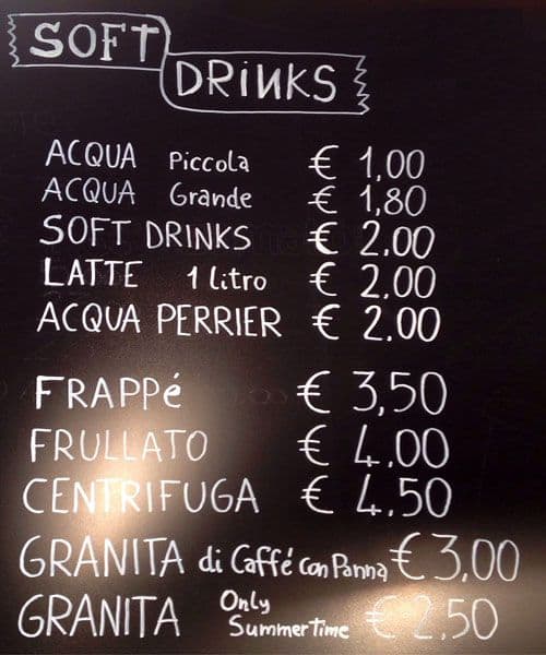 Menu di Pico Gelato - Piazza Bologna 