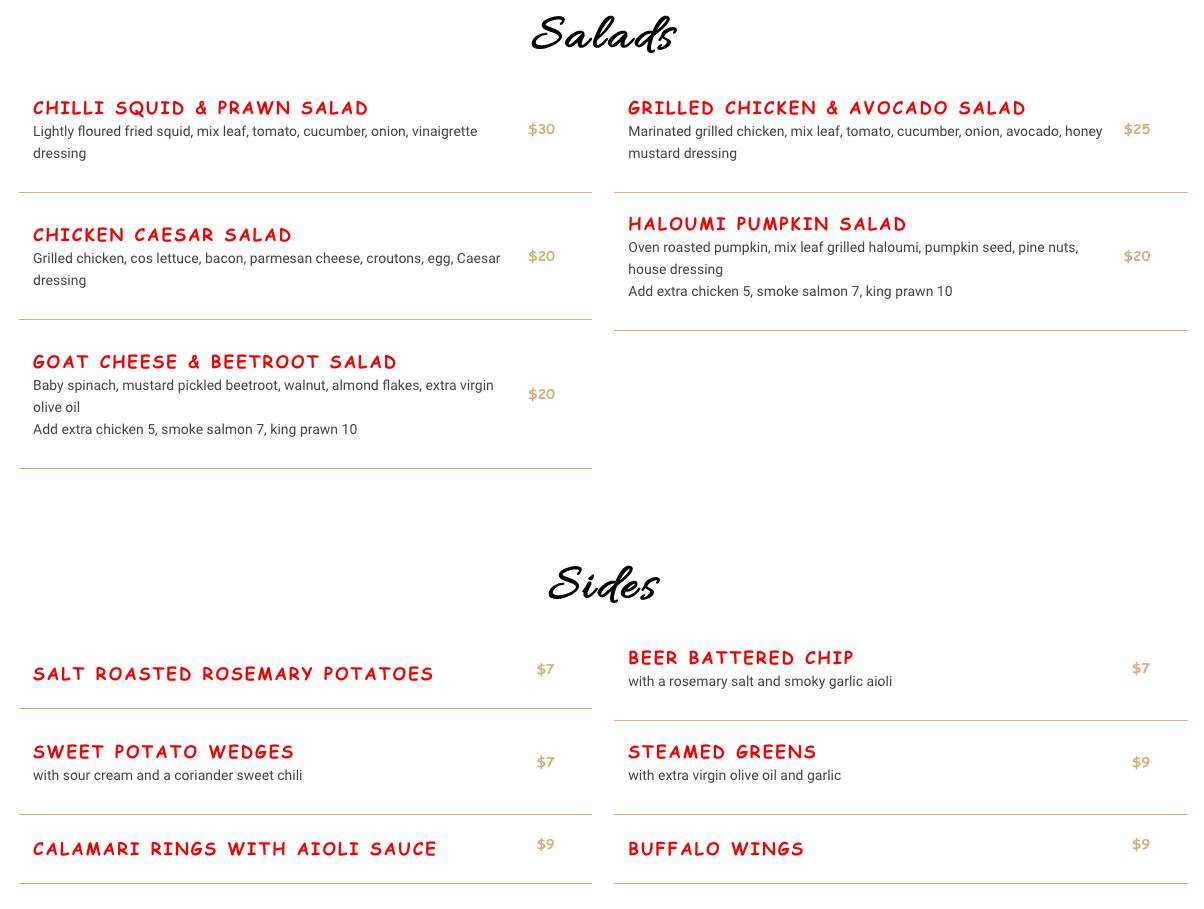Menu At Atlantis Restaurant North Ryde menu-at-atlantis-restaurant-north-ryde