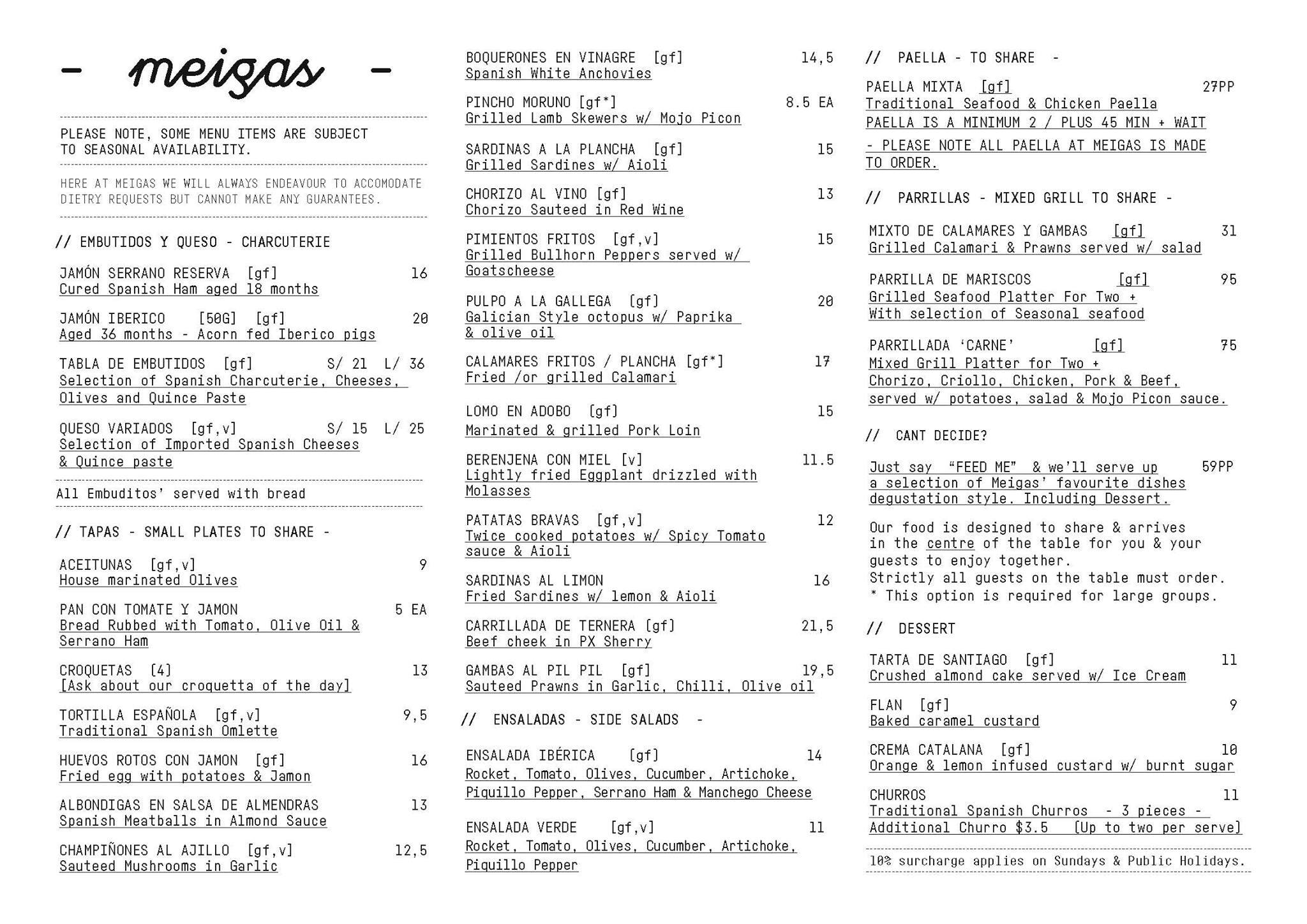 menu-at-meigas-restaurant-ballarat-central