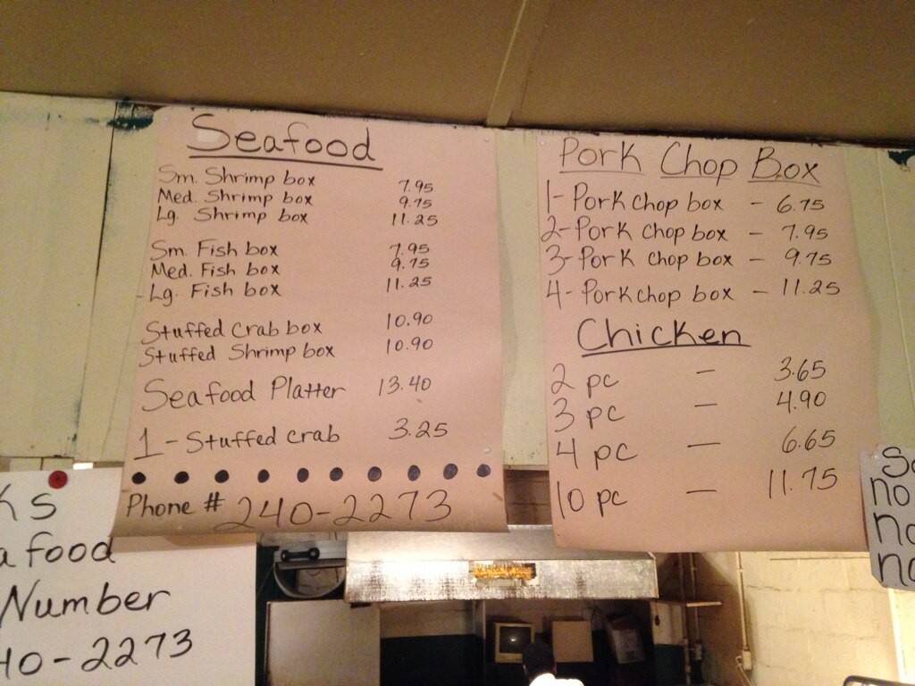 Banks Seafood & Fried Chicken Menu Urbanspoon/Zomato