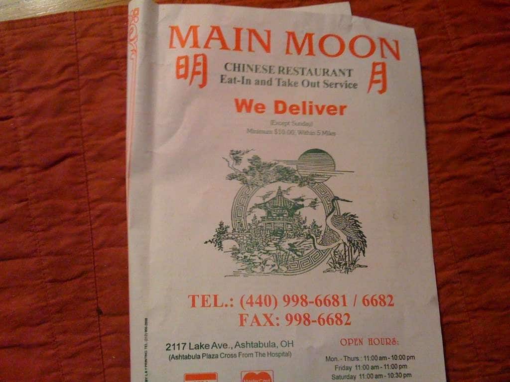 Main Moon Menu Menu For Main Moon Ashtabula Ashtabula