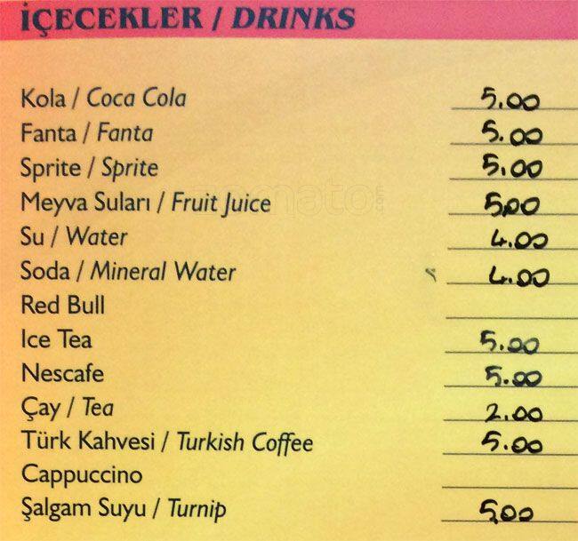 Gebora menu