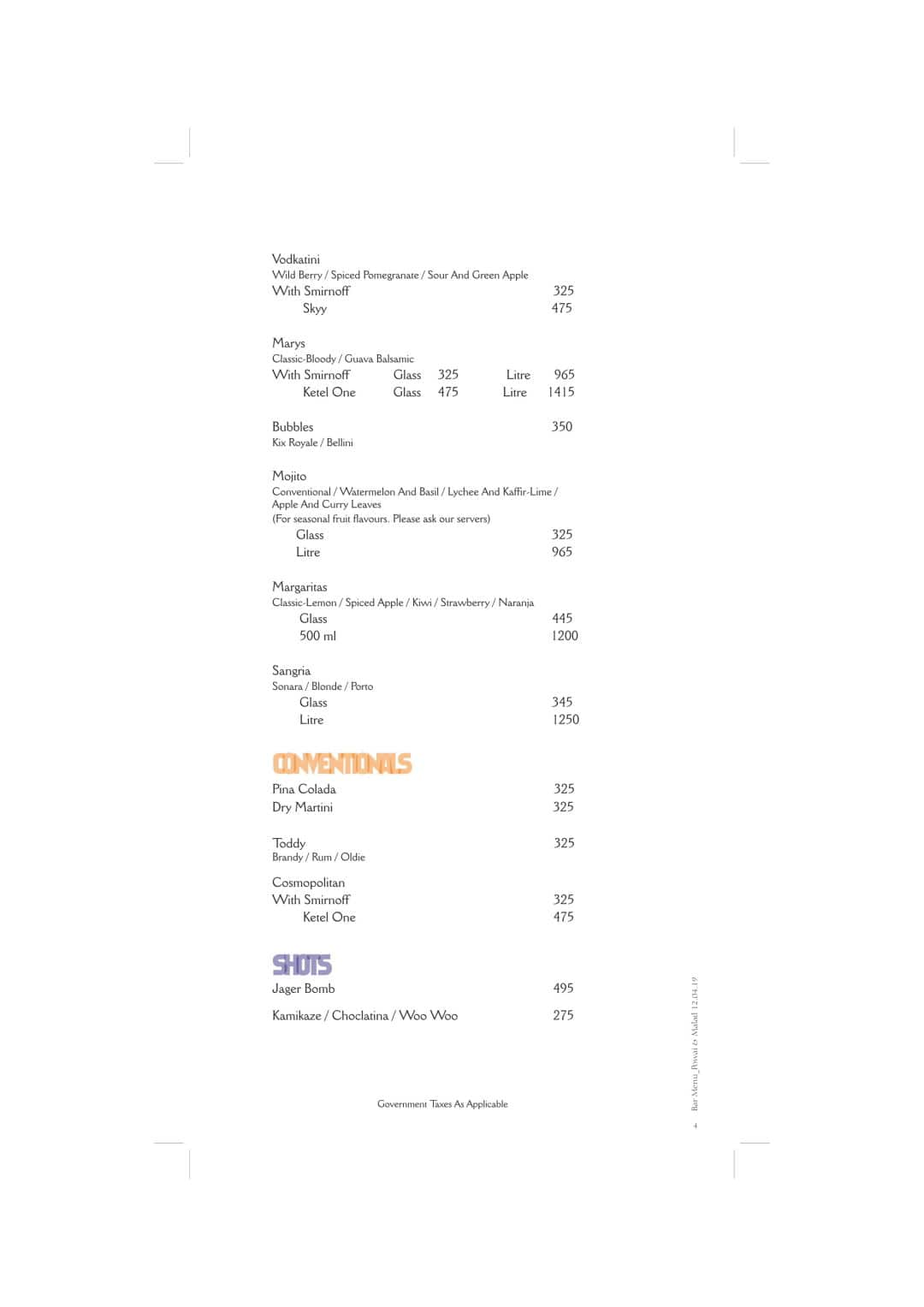 Sigree Global Grill Powai menu