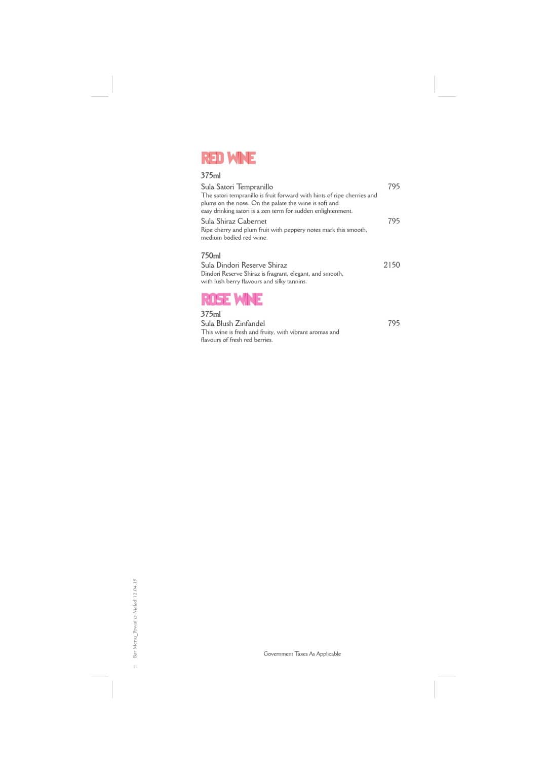 Sigree Global Grill Powai menu