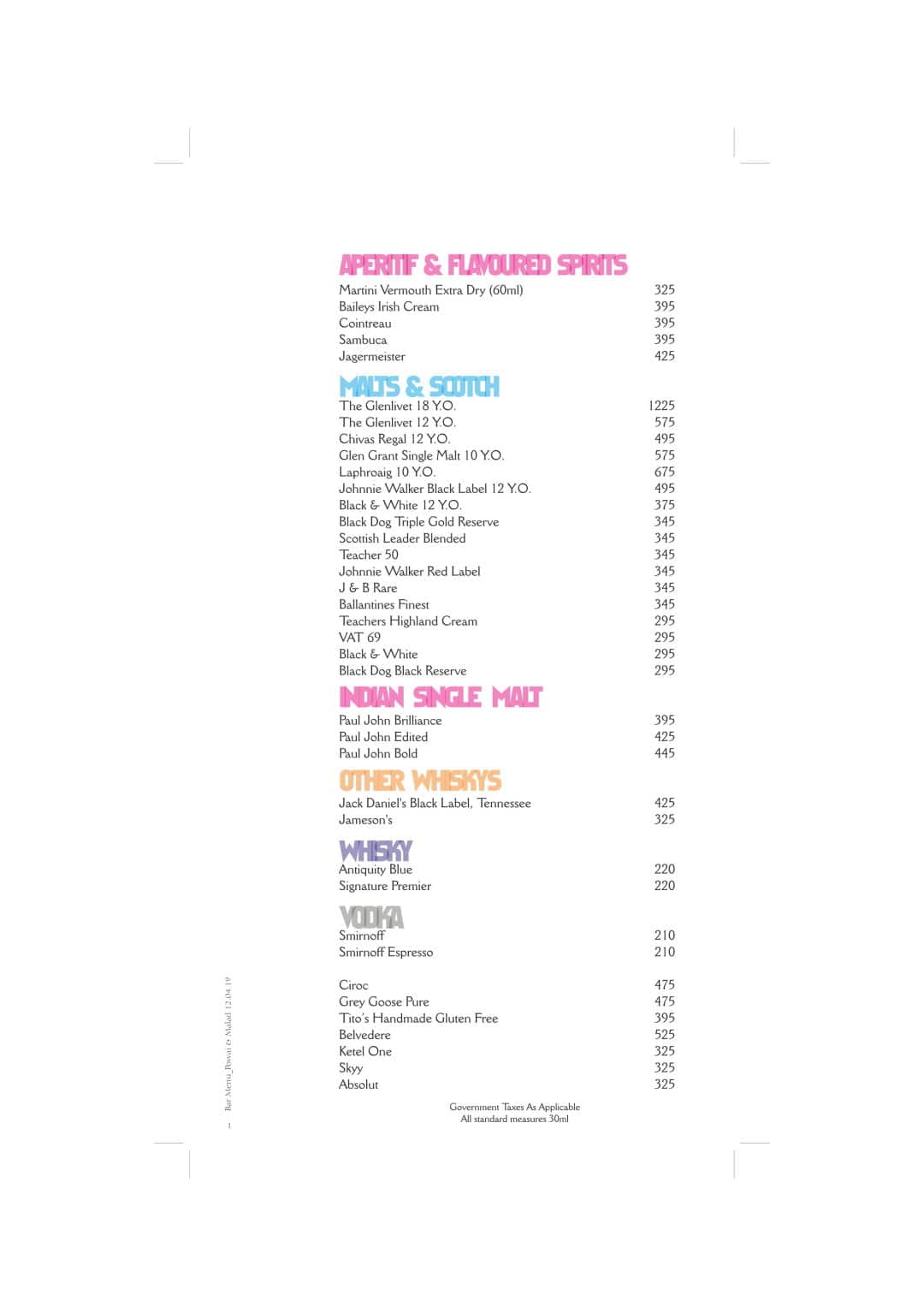 Sigree Global Grill Powai menu