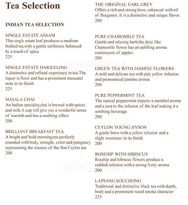 Bar UNO JW Marriott Bengaluru Menu Zomato