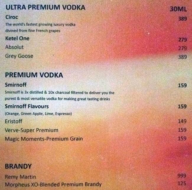 Menu at Park Baluchi, New Delhi, Hari Nagar