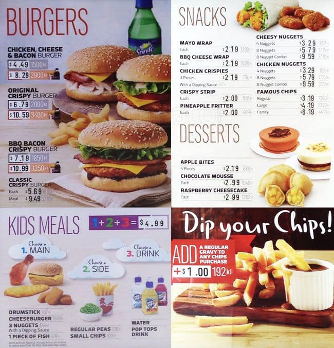 Roosters Restaurant Menu With Prices