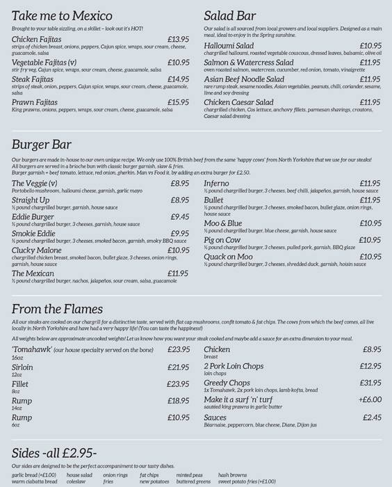 Menu at The Mill pub & bar, Stokesley