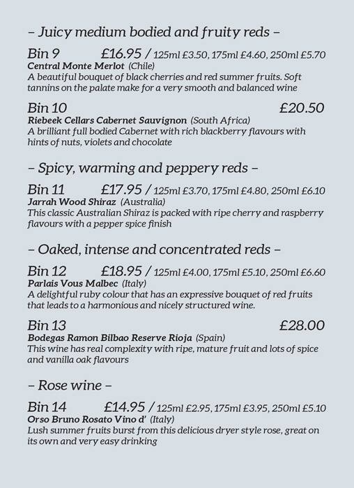 Menu at The Mill pub & bar, Stokesley