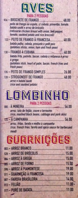 Planeta do Chopp cardápio