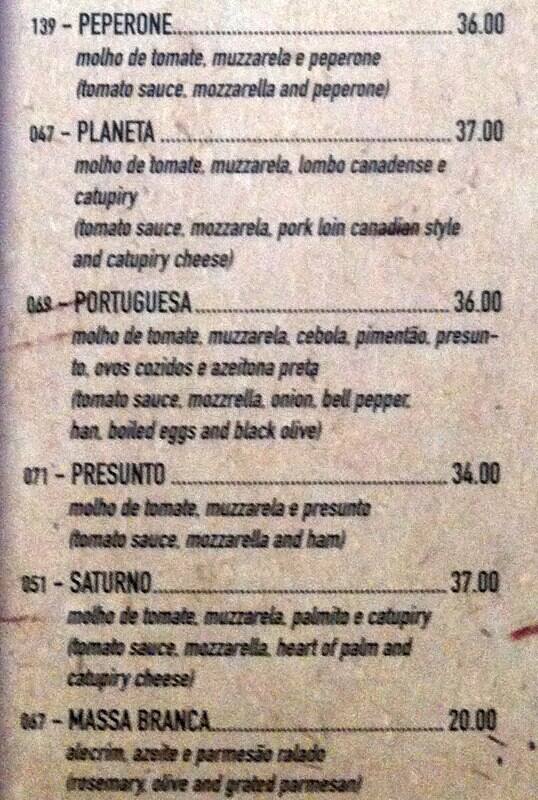 Planeta do Chopp cardápio