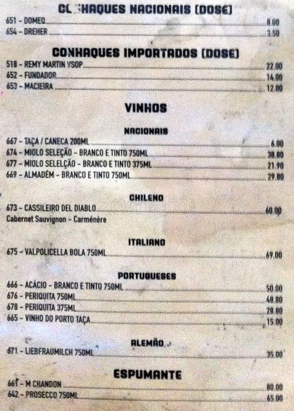 Planeta do Chopp cardápio