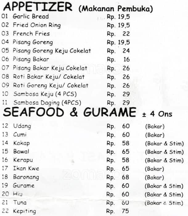 Dapur Indonesia Menu, Menu for Dapur Indonesia, Menteng, Jakarta ...