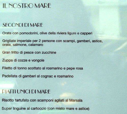 Menu di lo strapuntino 