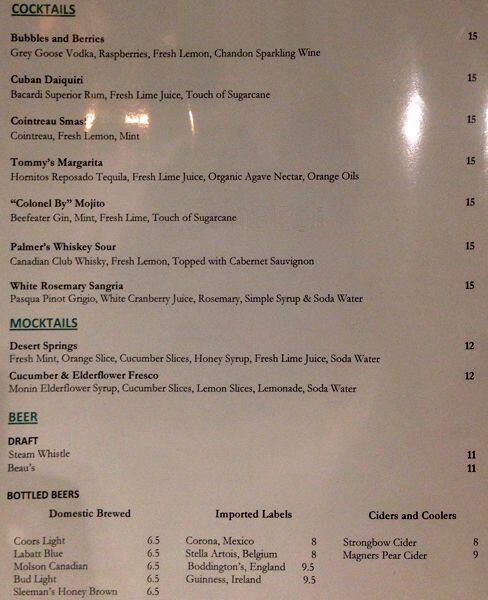 La Terrasse Fairmont Chateau Laurier Menu La Terrasse Fairmont Chateau Laurier Menu
