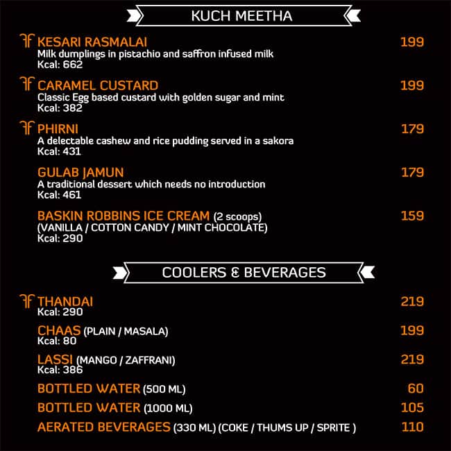 Zaffran Lower Parel menu