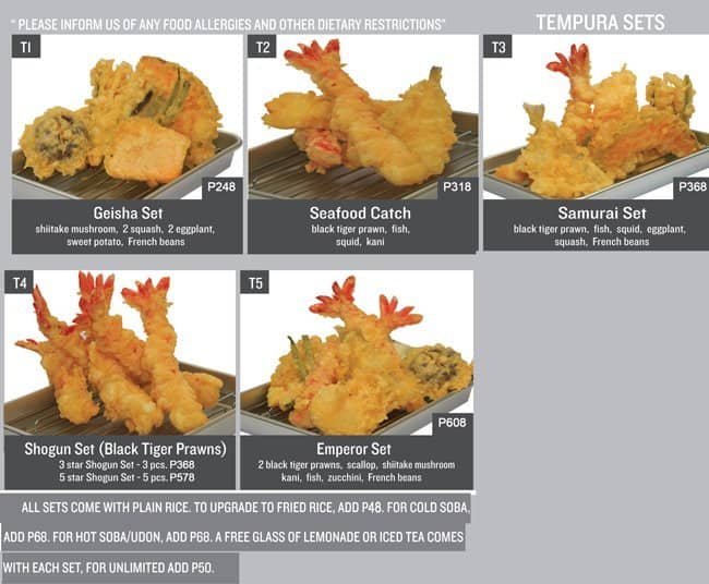 Asakusa Home Of Tempura Menu, Menu for Asakusa Home Of Tempura, Ugong