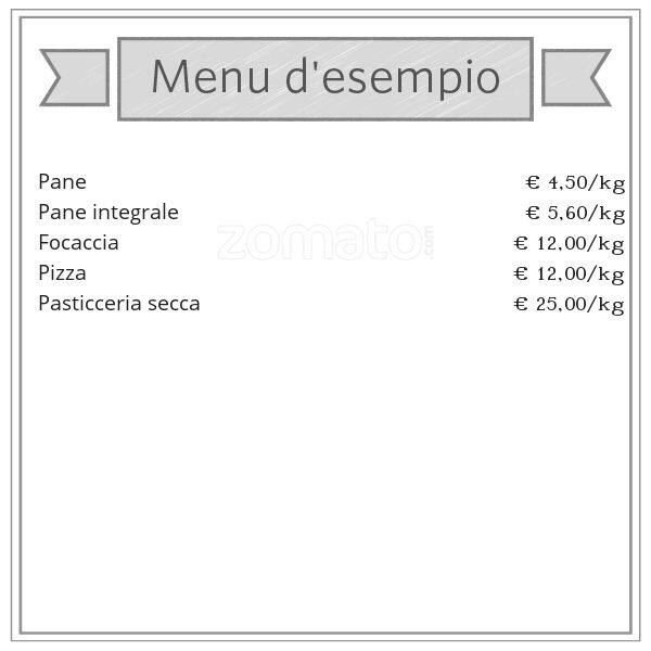 Menu di Panificio Cellini 