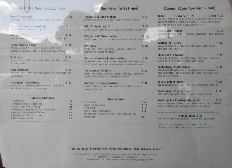 BTB Kirribilli Menu, Menu for BTB Kirribilli, Kirribilli, Sydney Urbanspoon/Zomato
