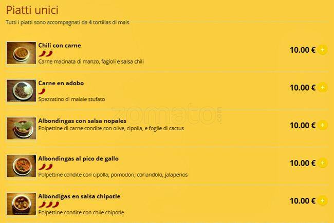 El Pueblito menu
