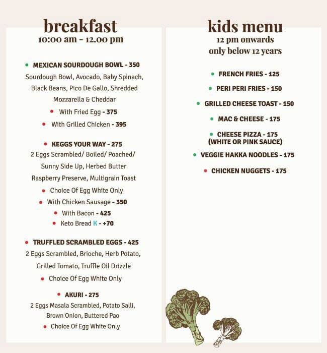 Foodhall menu