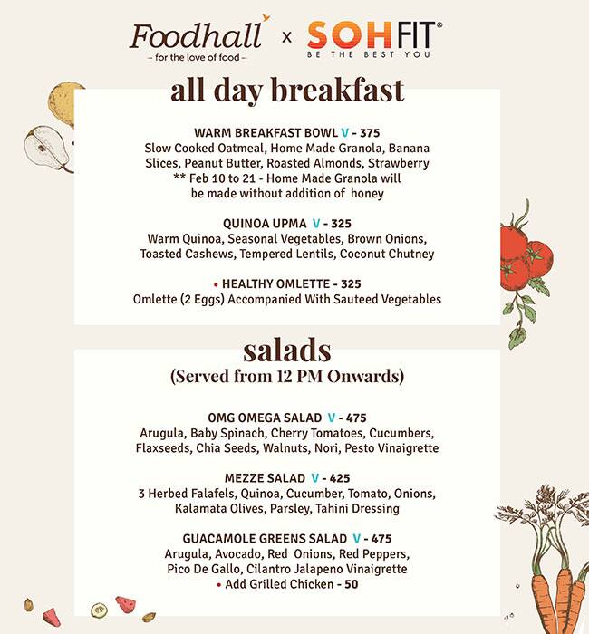 Foodhall menu