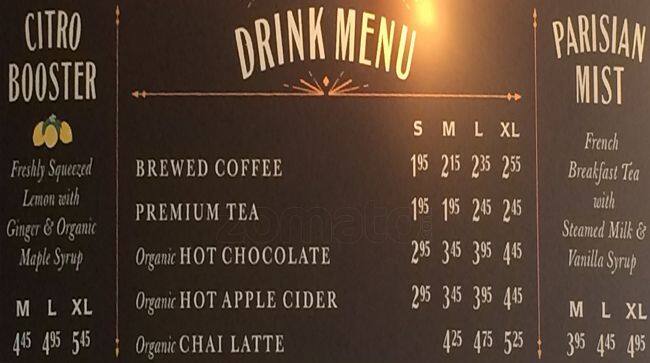 Balzac S Coffee Roasters Menu Menu For Balzac S Coffee Roasters Distillery District Toronto
