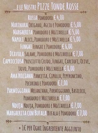 Menu di C'è pizza e pizza 