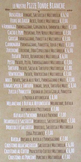 Menu di C'è pizza e pizza 
