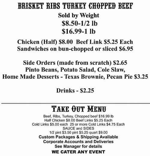 Luling City Market Menu, Menu for Luling City Market, Upper Kirby ...