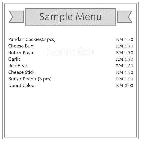 Sweetly Cake House Menu, Menu for Sweetly Cake House, Sentul, Kuala