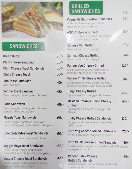 Menu of The Food Gallery, Vikhroli, Mumbai