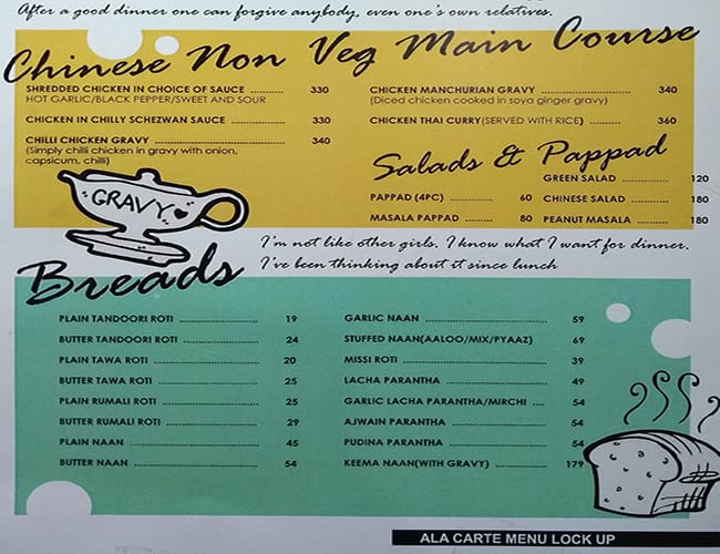Lockup menu