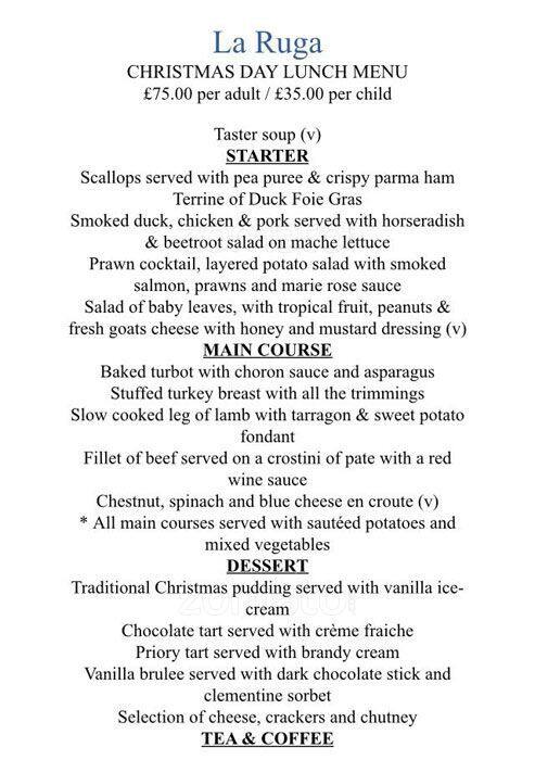 La Ruga menu