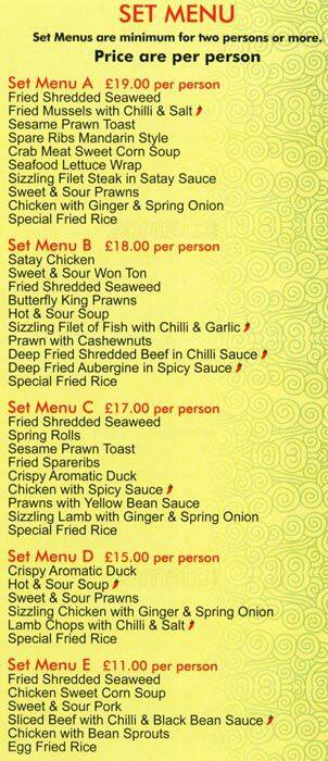Local friends menu